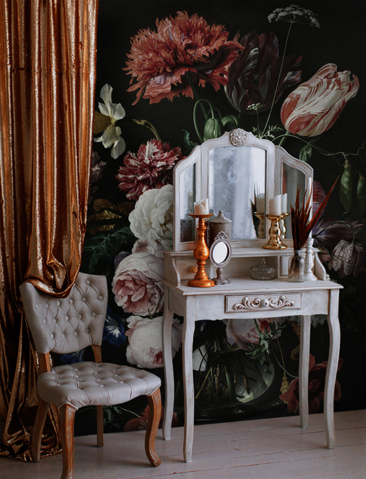 Dark Flowers Removable Wallpaper | Wallplays