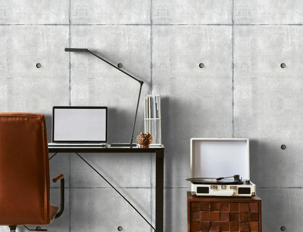 Modern Faux Concrete Peel & Stick Wallpaper | Wallplays
