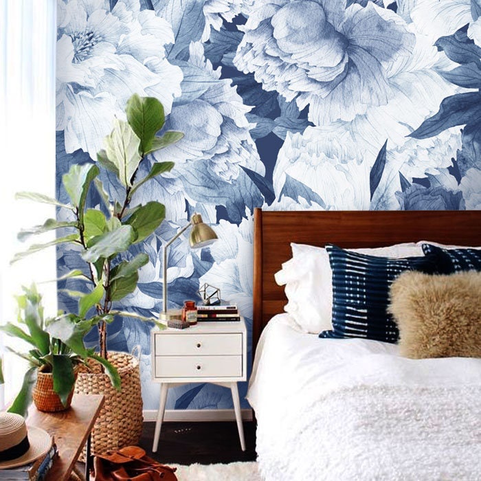 Blue Peony Wallpaper