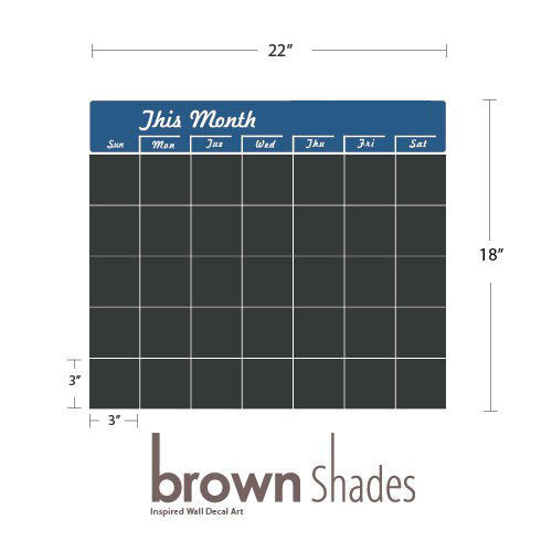 Wall Decor : Chalkboard Wall Calendar Decal