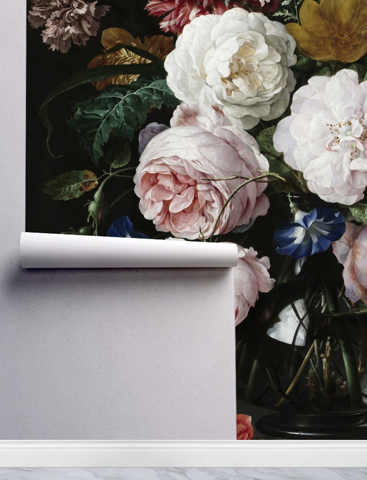 Dark Flowers Removable Wallpaper | Wallplays